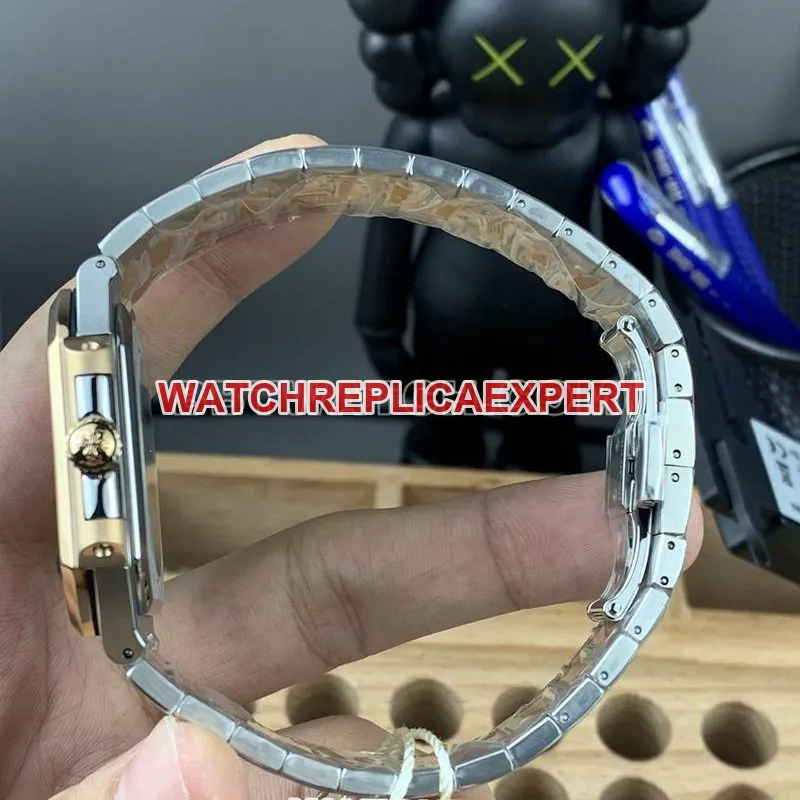 Patek Philippe collectible watch PPF FactoryCubitusblue dial45MM gold steel bracelet model 5821lumelive photos