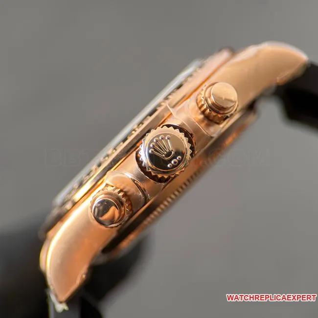CBD factory Rolex collectible watch Daytonarose gold case black dial4131front live photo