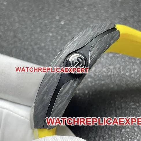Franck Muller top-tier watch ABF factory V45black dial black shell yellow leather braceletfront live photo