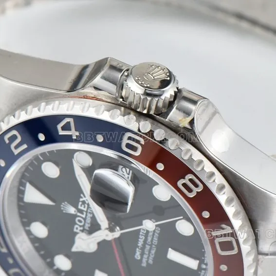 C factory RolexGMT-Master type top-tier 1:1super cloneblack dialPepsi bezelm126710blro-0001side live photo