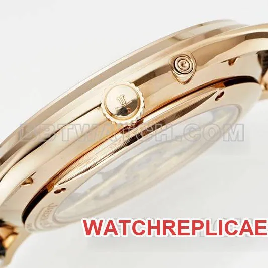 Jaeger-LeCoultre collectible watches APS factory ultra-thin master rose gold 896 movement power reserve mechanical belt models front real picture
