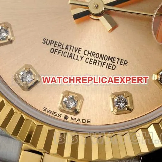 ARF factory rolex logbook one to one top gold plate 31mm intermediate gold five compartment links 278273 front real picture