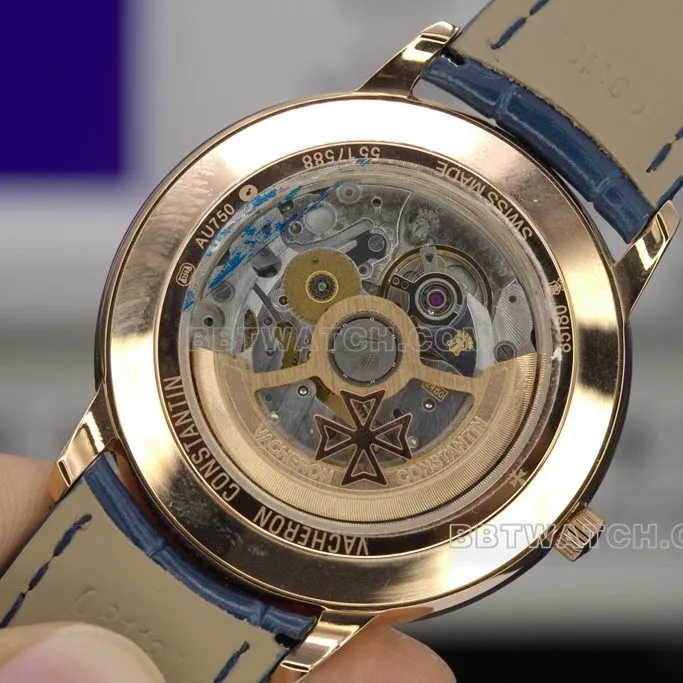 MKS Vacheron Constantin Heritage Top collectible watches open mold rose gold white disk