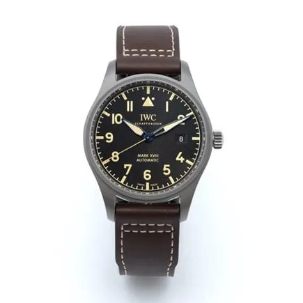 V7 factory universal top collectible watches men's black disk brown belt mark series mechanical belt watch front view