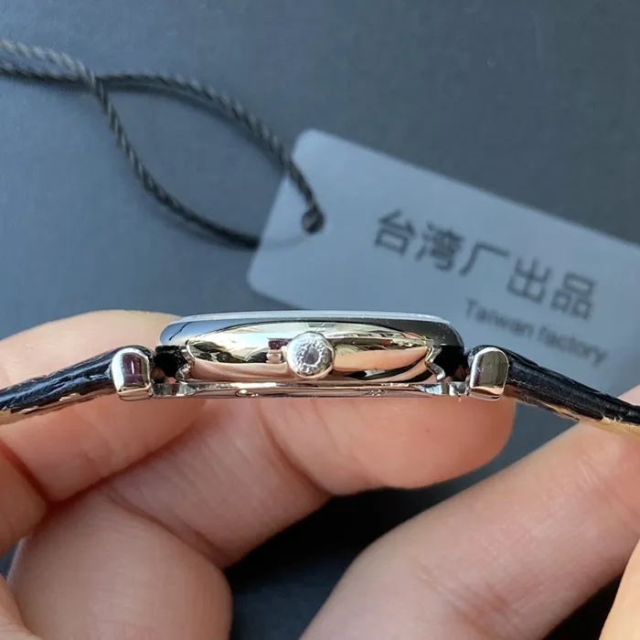 top-tier watch Longines couple watch blue dial black belt Jialan series leather strapquartz watch front view