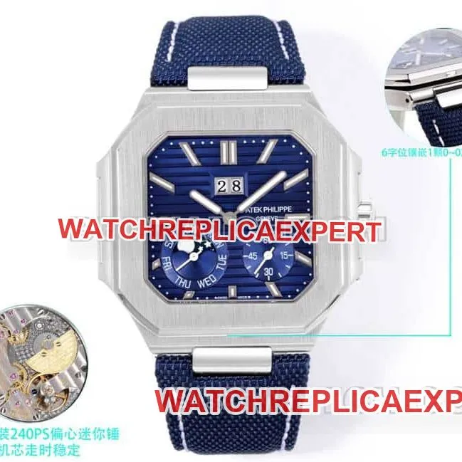 3K FactoryPatek PhilippeCUBITUS1:1super cloneblue dial5822braceletlive photos