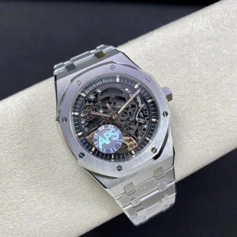 top-tier replicaAudemars Piguet Skeleton Royal Oak Offshore 15407ST.OO.1220ST.01 Men's Mechanical Watch Front View