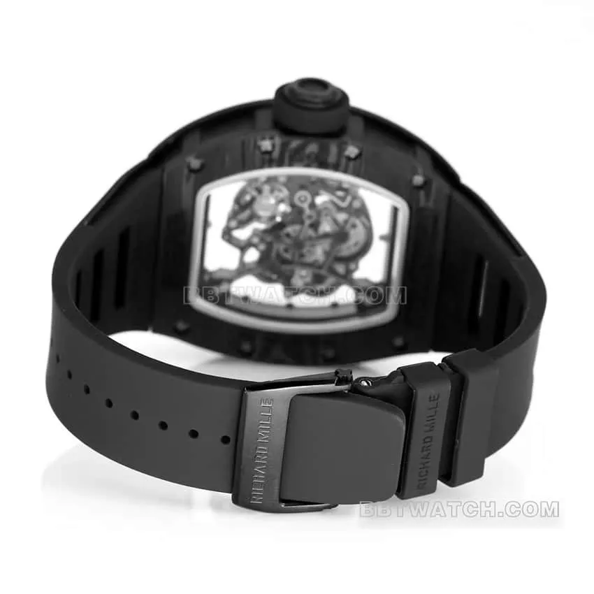 BBR factory Richard Mille men's hollow plate golden inner ring RM055 carbon fiber front live photo