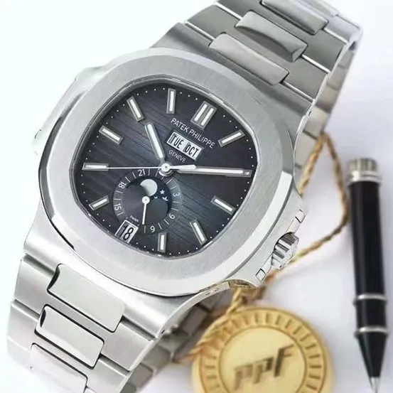 PPF FactoryPatek Philippetop-tier replicaNautilus5726moon phase annual calendar watch price and pictures