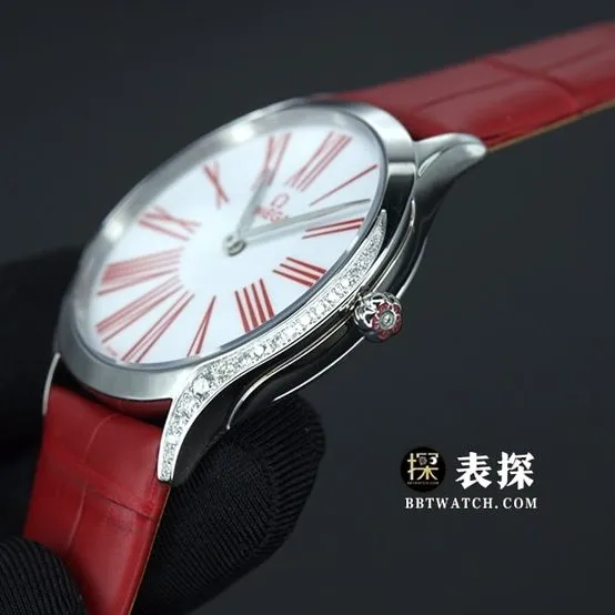 Omega Diefei top-tier watch women's white dialleather strap model pictures and prices front live photo