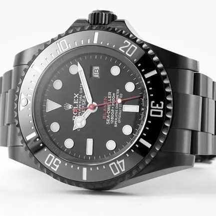 Rolextop-tier men's black dialsteel braceletSubmariner customized version mechanical watch front view