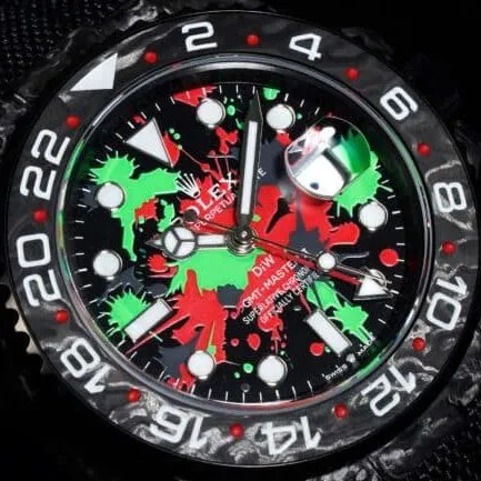 top-tier replicaVSRolexGMT-Master new carbon fiber case carbon fiber pattern watch detail shots