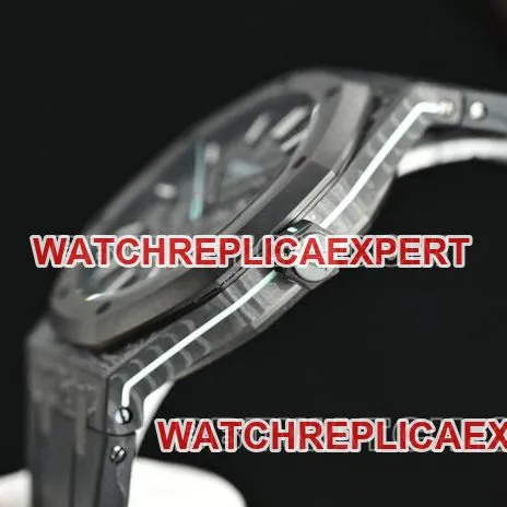 collectible watch Royal OakDiW factory Audemars Piguet carbon fiber blue needle 15500front live photo