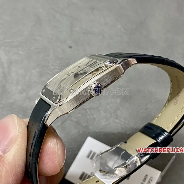F1 factory Cartier Santos super A silver plate small WSSA0023 front real picture