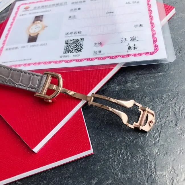Big factory high-quality Cartier model 2 gray rose gold ladies watch front view
