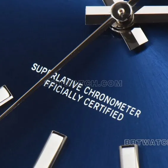 C factory Rolex log 1:1super cloneblue dial41mm three row link m126334-0001front live photo