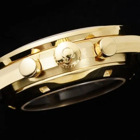 top-tiersuper cloneRM2022 legendary space watch yellow dial Omega Speedmaster series moon watch front view