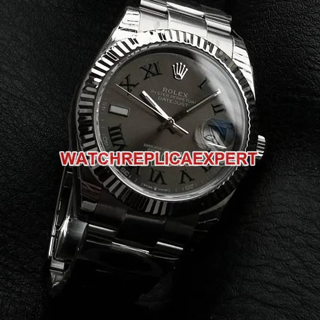 collectible watch WKD factory Datejust Rolex 41mm gray dial 126331 front real shot photo