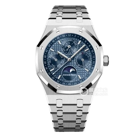 Audemars PiguetRoyal Oak1:1super cloneblue dial perpetual calendar 26574STfront live photo