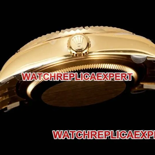 AR+ factory collectible watch pilot rolexgreen dial mechanical yellow goldfront live photo