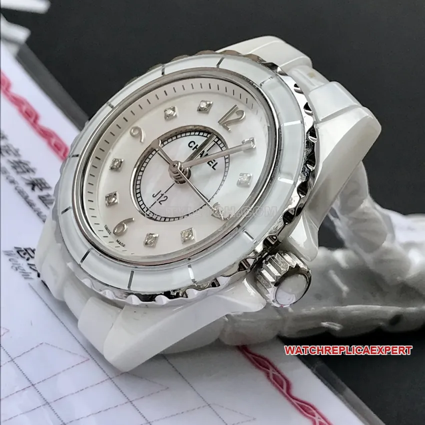 Chanel J12 29mm White Mother-of-Pearl Disk