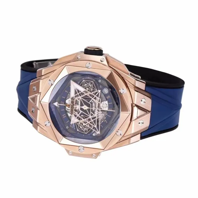 Top Hublot blue dial watch New II Tattoo II generation movement diagram