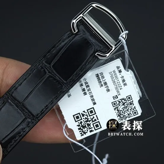 V6 factory Cartier blue balloon WE9009511:1super watch men's silver white dialleather strap picture and price front live photo