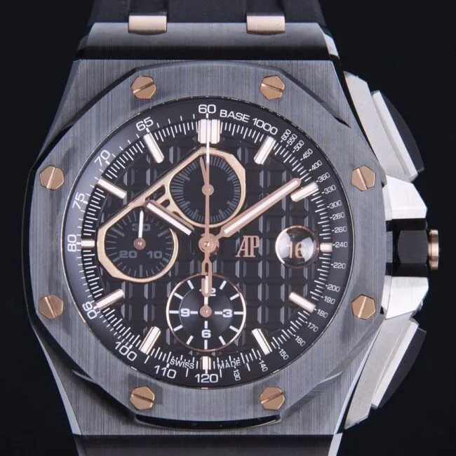 top-tier replicaAPFAudemars PiguetRoyal Oak offshore 26400ceramicchronograph gray dial watch front view