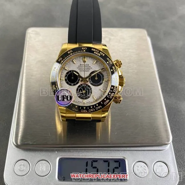 Rolex Daytona UFO Factory Gold Case Meteorite Dial 4131 Mechanical Watch Buckle Real Shot