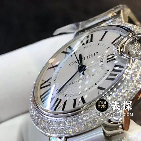 Cartier Blue Balloon top-tier watch women's white dial diamond steel bracelet model pictures and prices side live photo