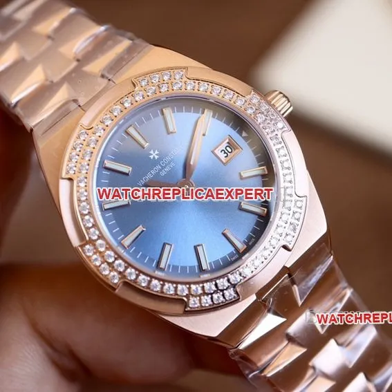 CC factory Vacheron Constantin top-tier 1:1super cloneblue dial pink gold 1225Vfront live photo