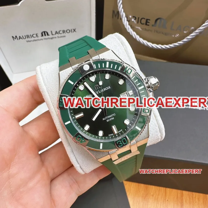 Amy 1:1super clonegreen dial rubber model AI6057caseback live photo