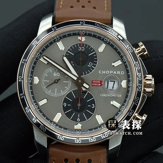 V7 factory Chopard1:1super watch men's dark gray panda plate rubber model picture and price front live photo