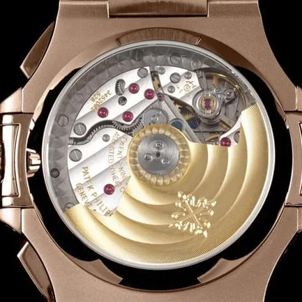 3K Factory Patek Philippe collectible watches Men's Black Plate Steel Strap Nautilus Multifunction Chronograph Watch Front View