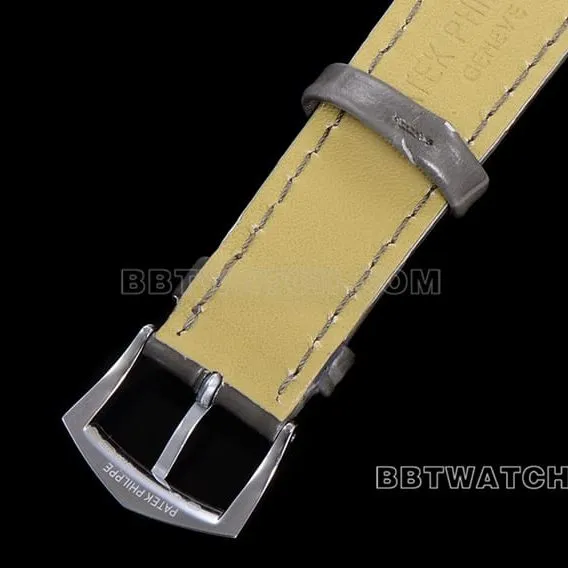 ZP factory Patek Philippe complex function timepiece top-tier 1:1high-quality light gray leather strap model 4948G-010front live photo