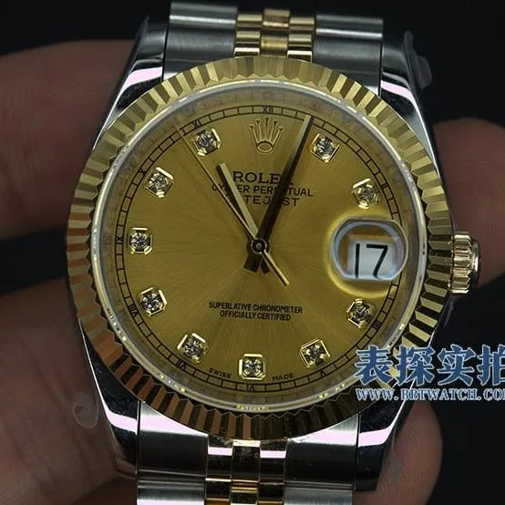 Rolexreplica watch gold-plated real diamond scale Swiss 2836movement