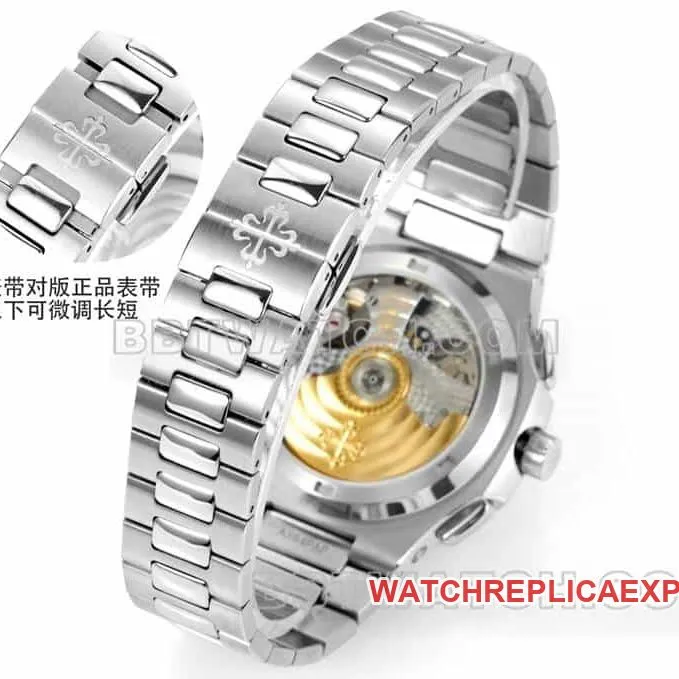Sporty and elegant optimal watch P1 factory Patek Philippeblack dial mechanical steel bracelet model 5990front live photo