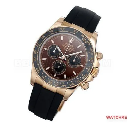 1:1replica watch ZF FactoryDaytonaRolex brown plate rose gold case 4131 mechanical front live photo