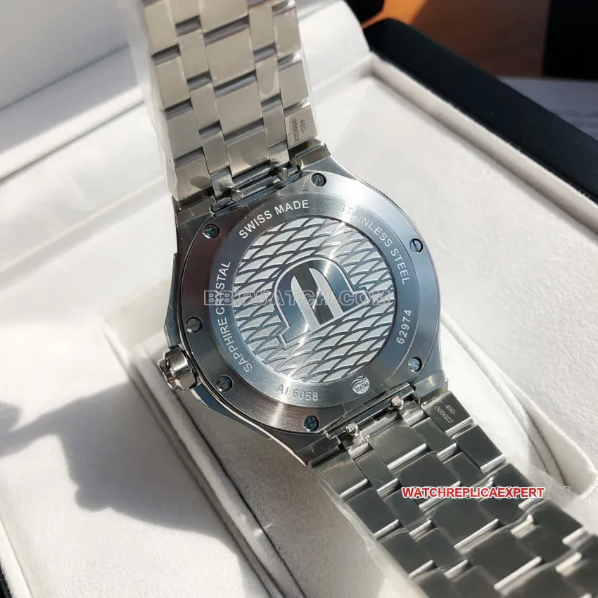 Maurice Lacroix top-tier 1:1high-quality replicablue dialsteel bracelet model AI6058front live photo