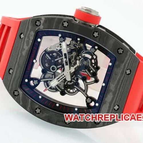 APSRichard Millesuper carbon fiber case red rubber model RM055front live photo
