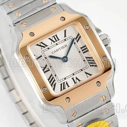 collectible watches sandoz cartiersilver dialrose gold circle quartz movementfront live photo