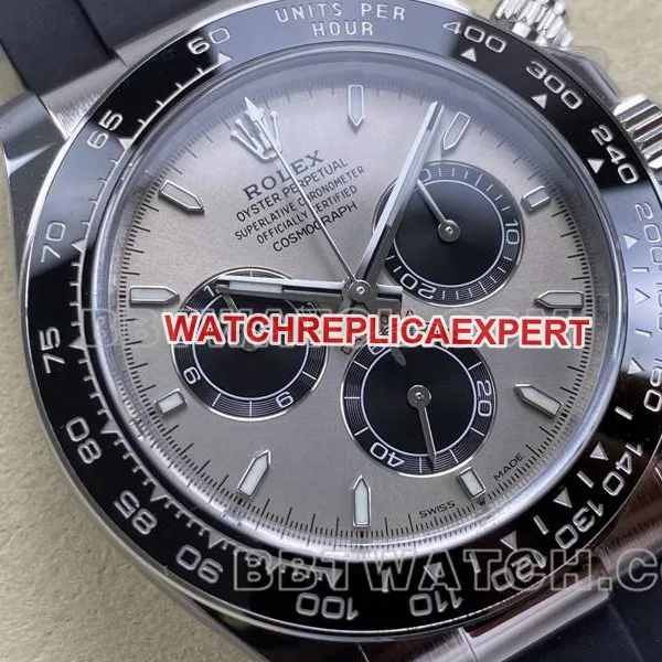 Rolex watch ARF FactoryDaytona gray plate 4131 rubber model front live photo