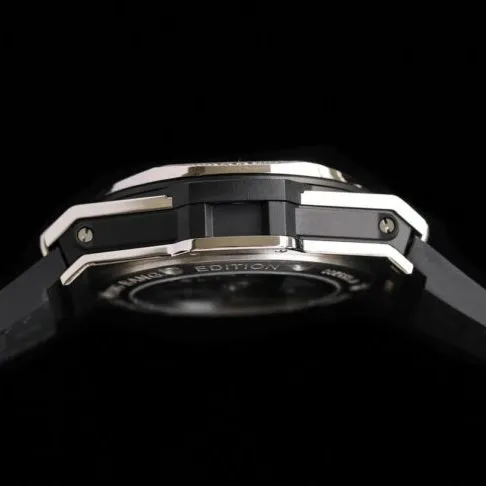 top-tier watch Hublot series tattoo OEM1:1 open mold white steel black dial full diamond men's mechanical watch front view
