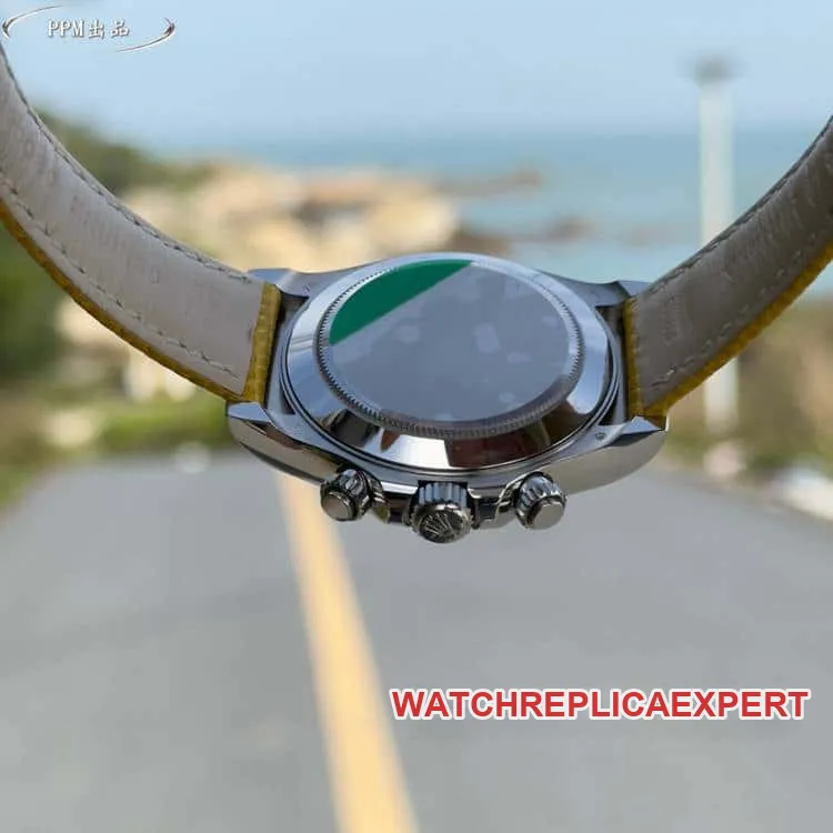 PPMRolexDaytona1:1top-tier replicayellow diskdiamond bezel116519clasplive photos