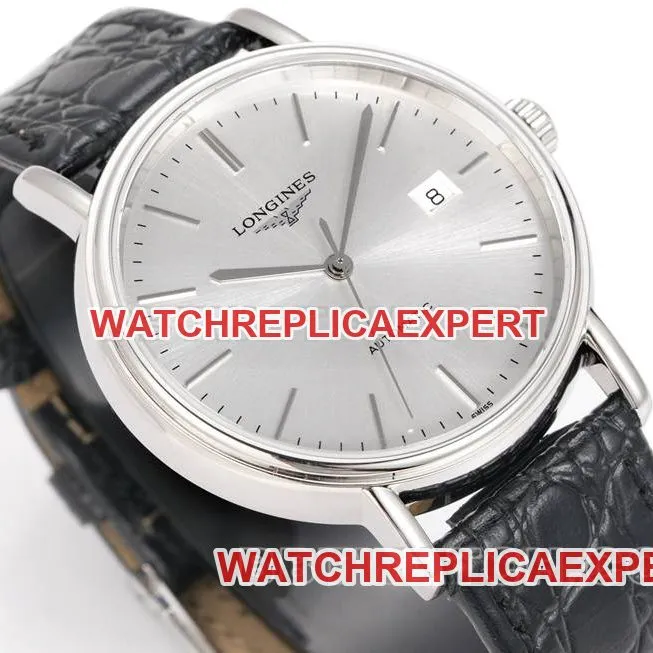 Longines collectible watch XC factory elegant 40mmsilver dialL888mechanical movementleather strap model front live photo