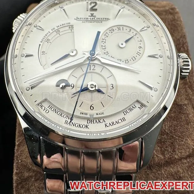 collectible watch Jaeger-LeCoultre9F factory master silver dial mechanical 1428421front live photo