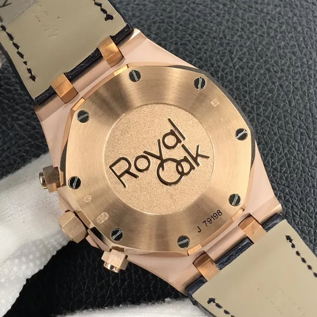OM Factorytop-tier watch Audemars Piguet Royal Oak men's blue dial26331chronograph series automatic movementleather strap watch leather strap picture