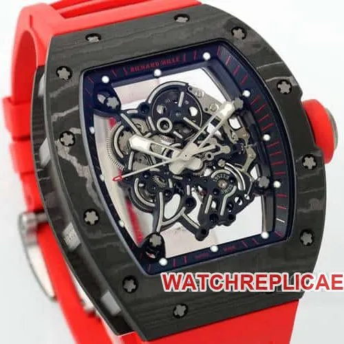 APSRichard Millesuper carbon fiber case red rubber model RM055front live photo