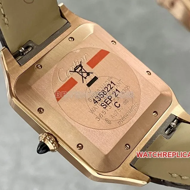 F1 factory Cartier Santos gray plate rose gold large size WGSA0032 front live photo