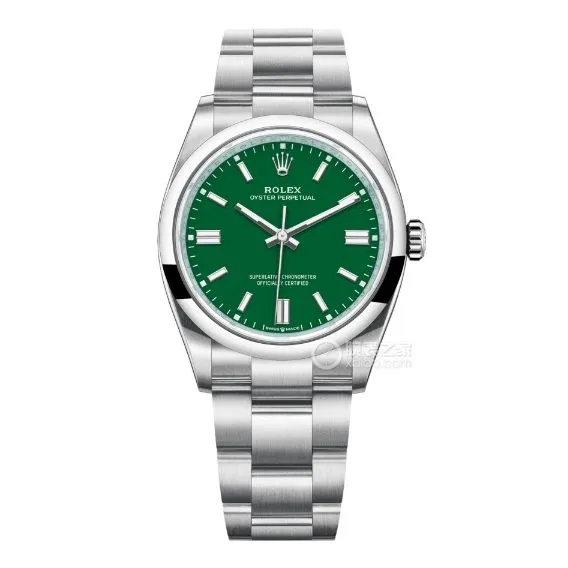 Factory C Rolex Oyster Perpetual 1:1super clone36mmgreen dialm126000-0005front live photo